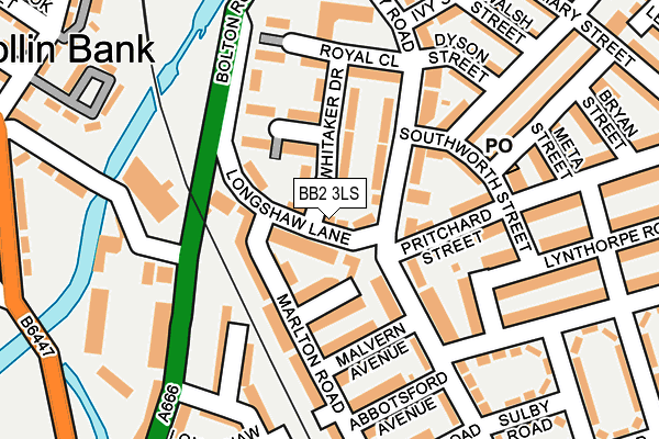 BB2 3LS map - OS OpenMap – Local (Ordnance Survey)