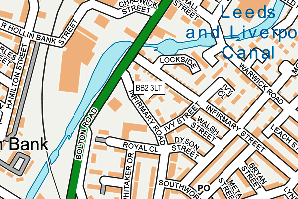 BB2 3LT map - OS OpenMap – Local (Ordnance Survey)