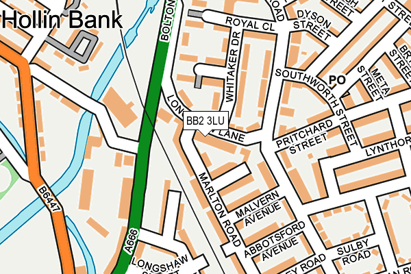 BB2 3LU map - OS OpenMap – Local (Ordnance Survey)