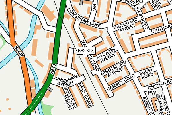 BB2 3LX map - OS OpenMap – Local (Ordnance Survey)