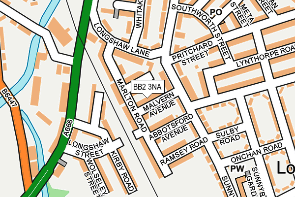 BB2 3NA map - OS OpenMap – Local (Ordnance Survey)