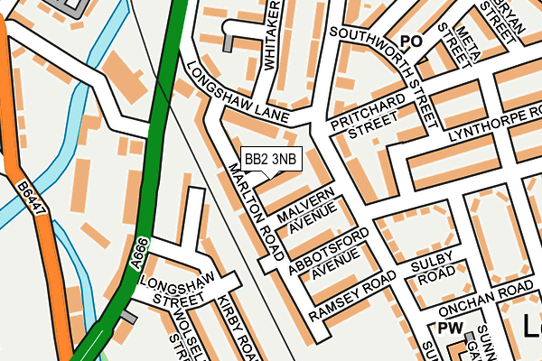 BB2 3NB map - OS OpenMap – Local (Ordnance Survey)