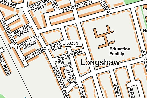 BB2 3NT map - OS OpenMap – Local (Ordnance Survey)