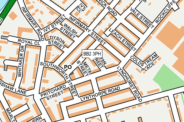BB2 3PH map - OS OpenMap – Local (Ordnance Survey)