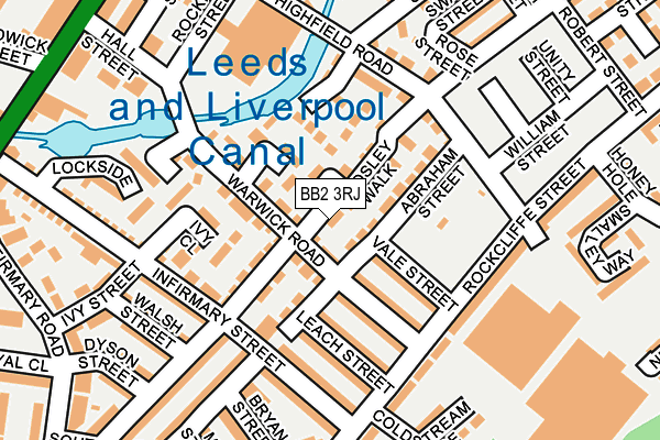 BB2 3RJ map - OS OpenMap – Local (Ordnance Survey)