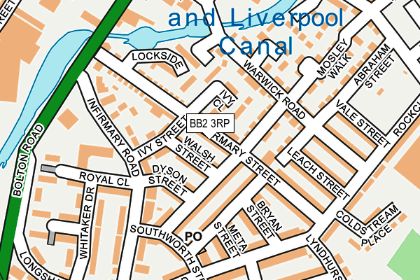 BB2 3RP map - OS OpenMap – Local (Ordnance Survey)