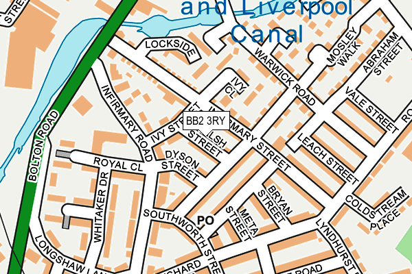 BB2 3RY map - OS OpenMap – Local (Ordnance Survey)