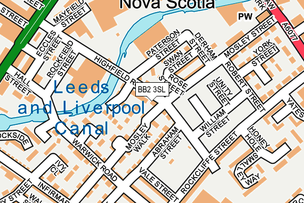BB2 3SL map - OS OpenMap – Local (Ordnance Survey)