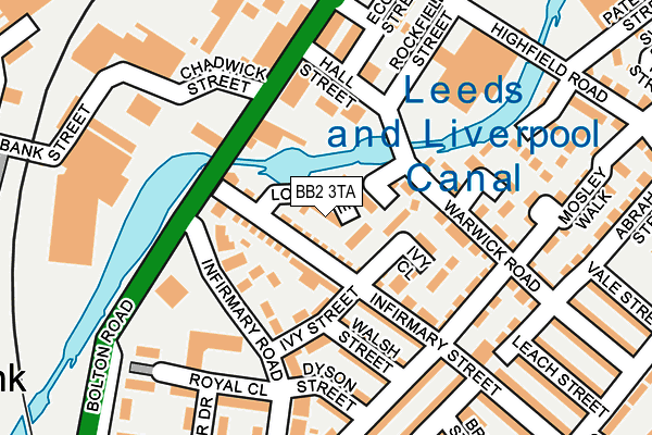 BB2 3TA map - OS OpenMap – Local (Ordnance Survey)