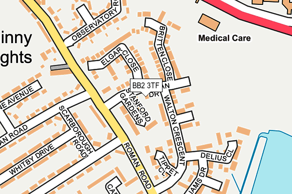 BB2 3TF map - OS OpenMap – Local (Ordnance Survey)