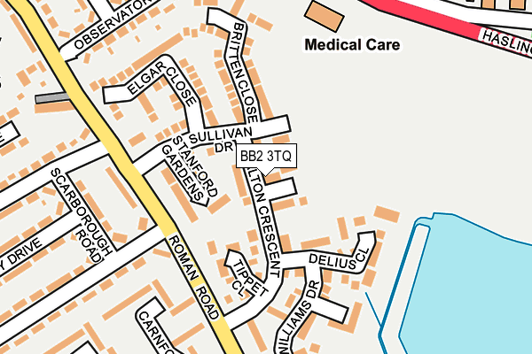 BB2 3TQ map - OS OpenMap – Local (Ordnance Survey)