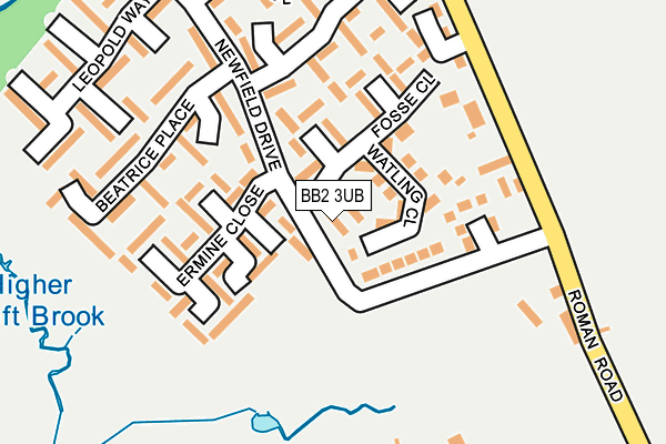 BB2 3UB map - OS OpenMap – Local (Ordnance Survey)