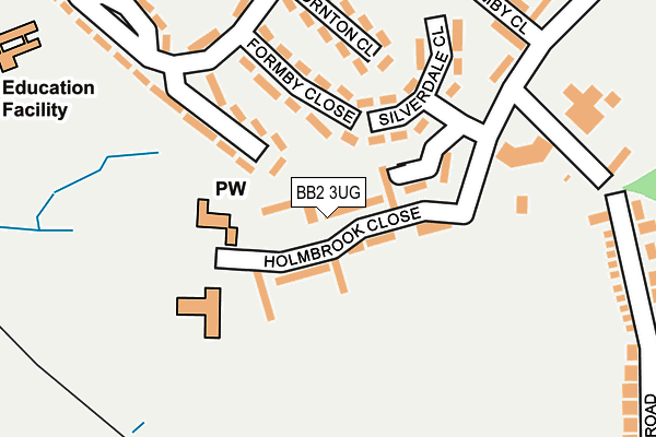 BB2 3UG map - OS OpenMap – Local (Ordnance Survey)