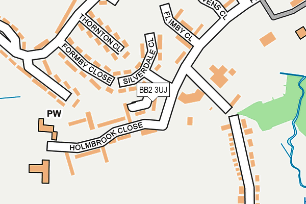BB2 3UJ map - OS OpenMap – Local (Ordnance Survey)