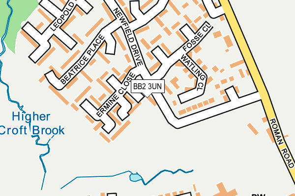 BB2 3UN map - OS OpenMap – Local (Ordnance Survey)