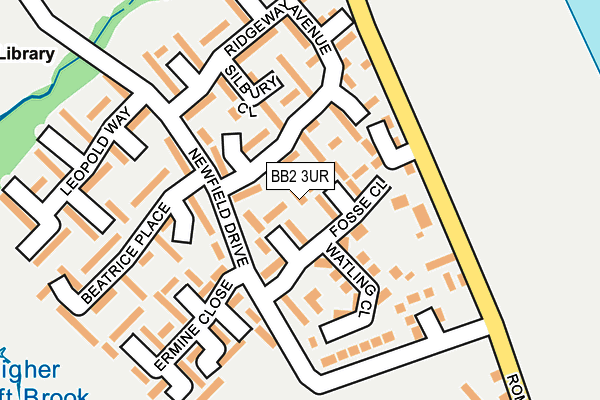 BB2 3UR map - OS OpenMap – Local (Ordnance Survey)