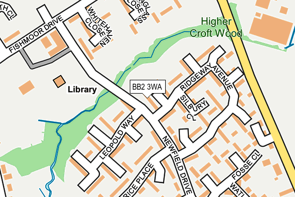 BB2 3WA map - OS OpenMap – Local (Ordnance Survey)