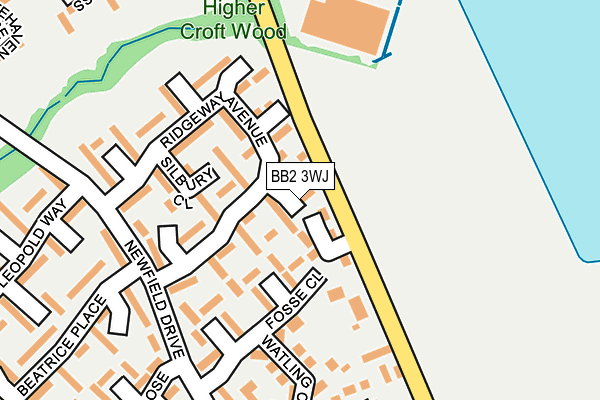 BB2 3WJ map - OS OpenMap – Local (Ordnance Survey)