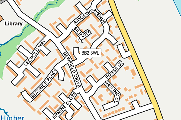 BB2 3WL map - OS OpenMap – Local (Ordnance Survey)