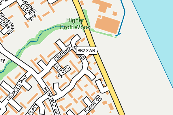 BB2 3WR map - OS OpenMap – Local (Ordnance Survey)