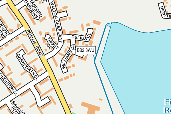 BB2 3WU map - OS OpenMap – Local (Ordnance Survey)