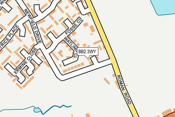 BB2 3WY map - OS OpenMap – Local (Ordnance Survey)
