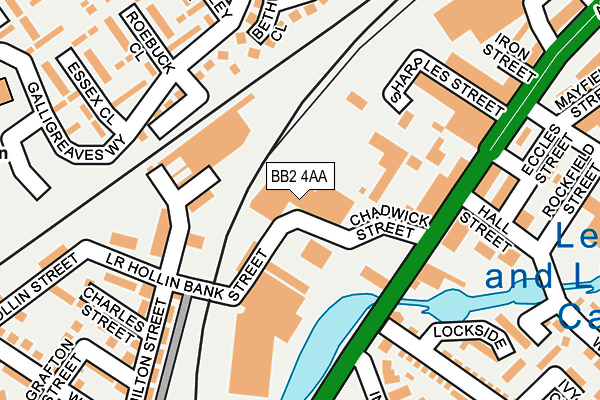 BB2 4AA map - OS OpenMap – Local (Ordnance Survey)
