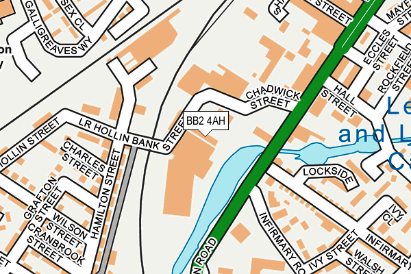 BB2 4AH map - OS OpenMap – Local (Ordnance Survey)