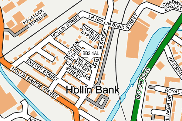 BB2 4AL map - OS OpenMap – Local (Ordnance Survey)