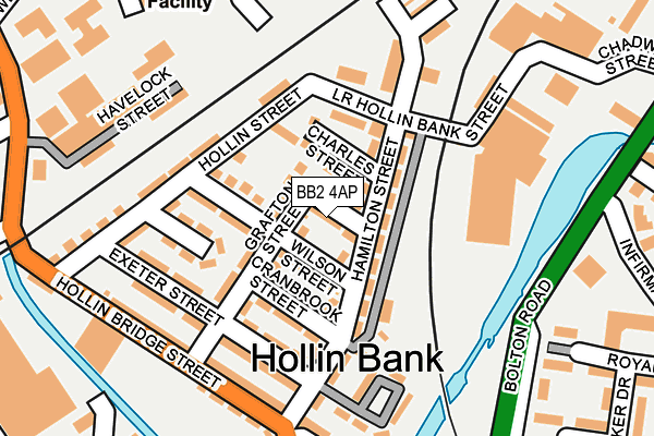 BB2 4AP map - OS OpenMap – Local (Ordnance Survey)