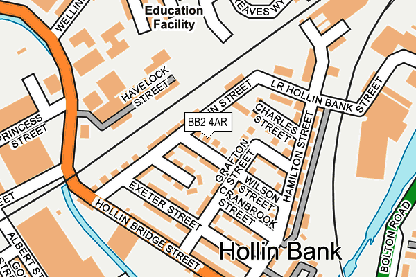 BB2 4AR map - OS OpenMap – Local (Ordnance Survey)