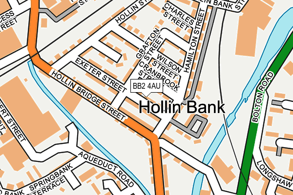 BB2 4AU map - OS OpenMap – Local (Ordnance Survey)