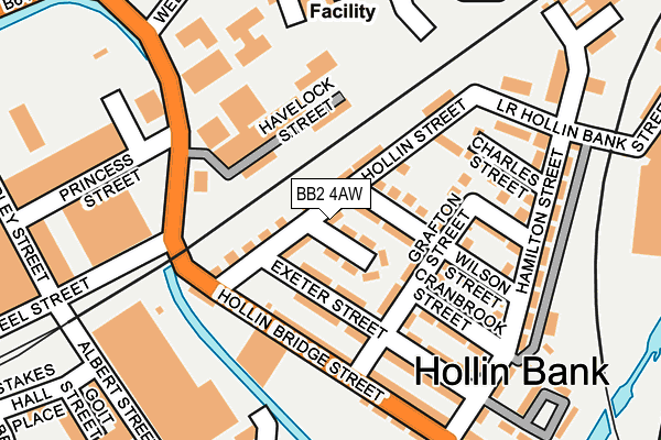 BB2 4AW map - OS OpenMap – Local (Ordnance Survey)