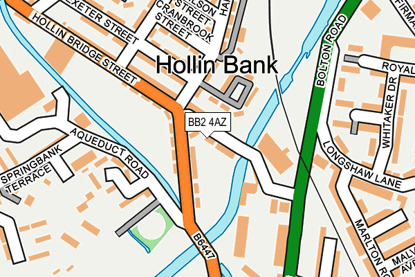 BB2 4AZ map - OS OpenMap – Local (Ordnance Survey)