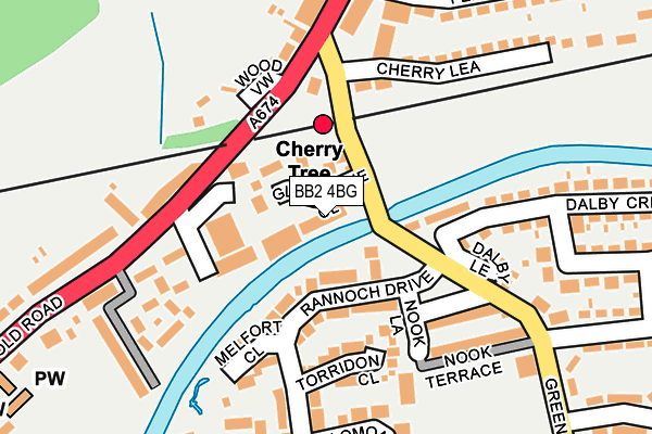 BB2 4BG map - OS OpenMap – Local (Ordnance Survey)