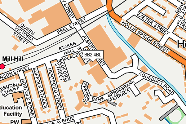 BB2 4BL map - OS OpenMap – Local (Ordnance Survey)
