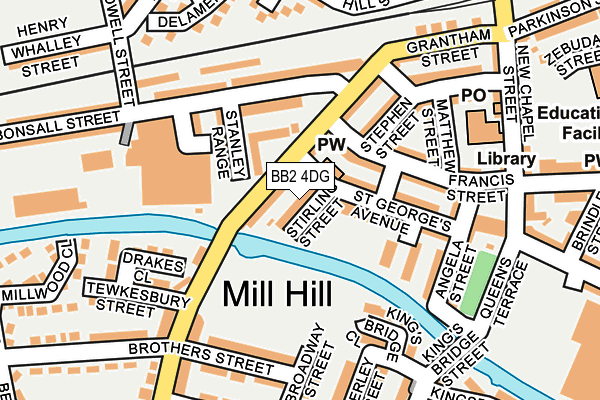 BB2 4DG map - OS OpenMap – Local (Ordnance Survey)