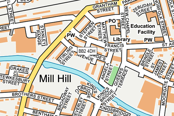 BB2 4DH map - OS OpenMap – Local (Ordnance Survey)