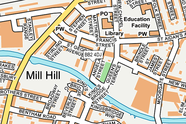 BB2 4DJ map - OS OpenMap – Local (Ordnance Survey)