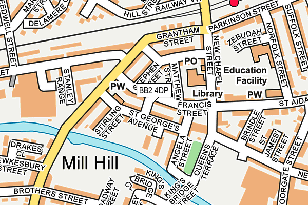 BB2 4DP map - OS OpenMap – Local (Ordnance Survey)