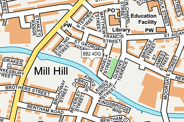 BB2 4DQ map - OS OpenMap – Local (Ordnance Survey)