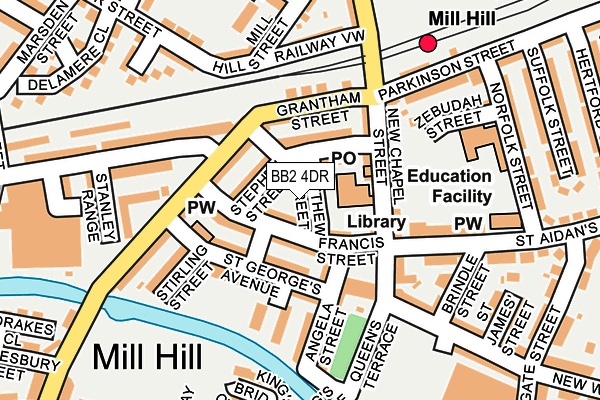 BB2 4DR map - OS OpenMap – Local (Ordnance Survey)