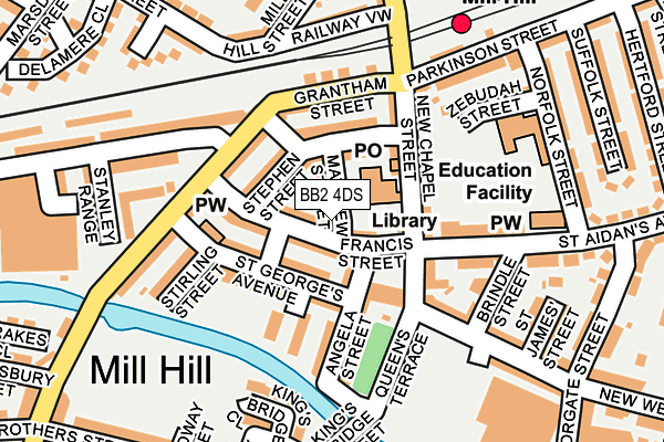 BB2 4DS map - OS OpenMap – Local (Ordnance Survey)