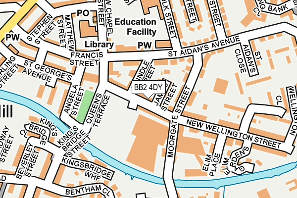 BB2 4DY map - OS OpenMap – Local (Ordnance Survey)