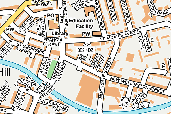 BB2 4DZ map - OS OpenMap – Local (Ordnance Survey)
