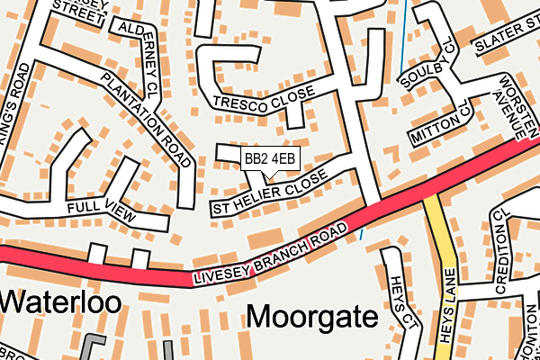BB2 4EB map - OS OpenMap – Local (Ordnance Survey)