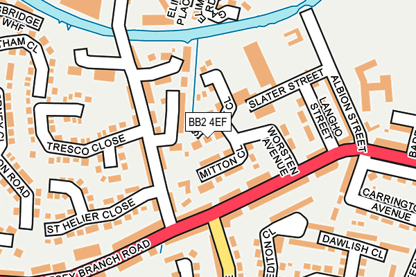 BB2 4EF map - OS OpenMap – Local (Ordnance Survey)