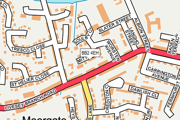 BB2 4EH map - OS OpenMap – Local (Ordnance Survey)