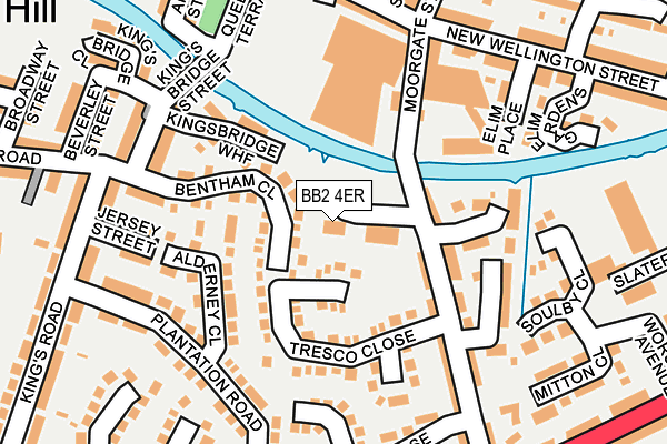BB2 4ER map - OS OpenMap – Local (Ordnance Survey)