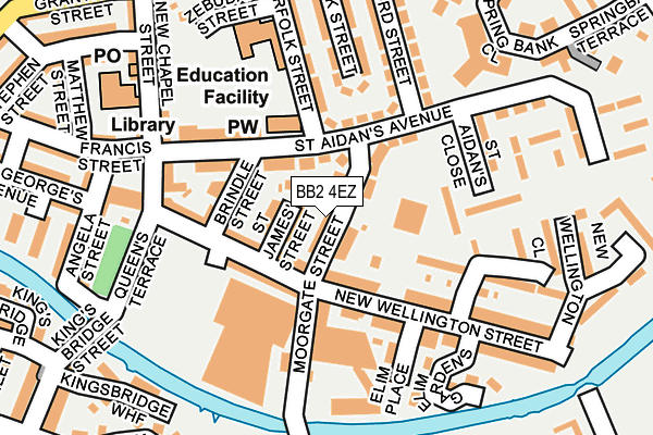 BB2 4EZ map - OS OpenMap – Local (Ordnance Survey)